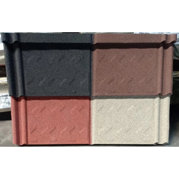 Prima Roof minimalist metal tile without rocks uk 2x2 Thickness 0.35mm