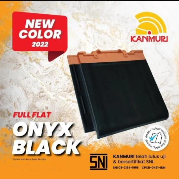 Kanmuri Tile Full Flat Onyx Black